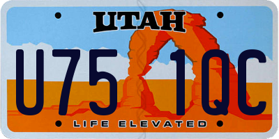 UT license plate U751QC