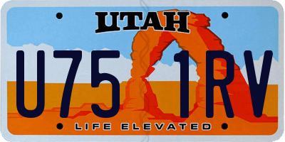 UT license plate U751RV
