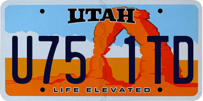 UT license plate U751TD