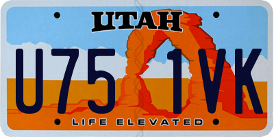 UT license plate U751VK