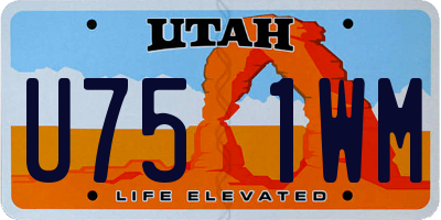 UT license plate U751WM