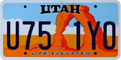 UT license plate U751YO