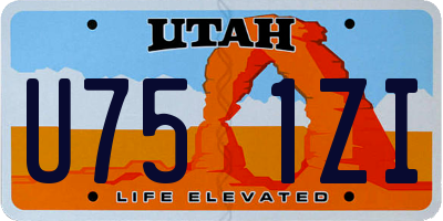 UT license plate U751ZI