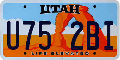 UT license plate U752BI