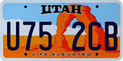 UT license plate U752CB