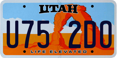UT license plate U752DO