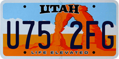 UT license plate U752FG