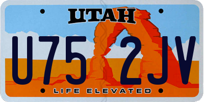 UT license plate U752JV