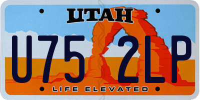 UT license plate U752LP