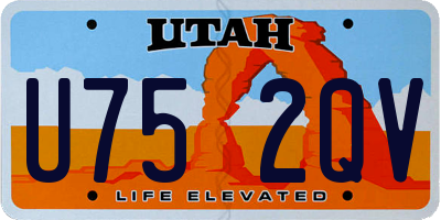 UT license plate U752QV