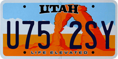 UT license plate U752SY