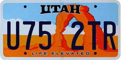 UT license plate U752TR
