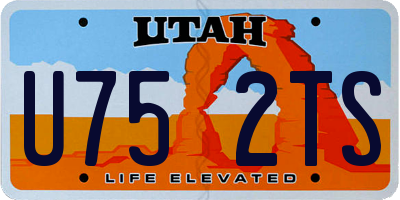 UT license plate U752TS
