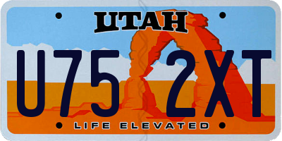 UT license plate U752XT