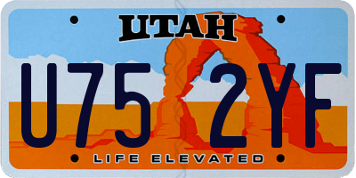 UT license plate U752YF