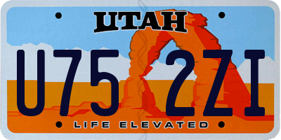UT license plate U752ZI