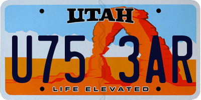 UT license plate U753AR