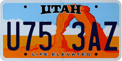 UT license plate U753AZ