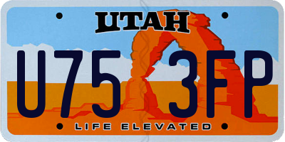 UT license plate U753FP