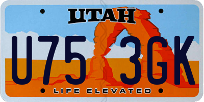 UT license plate U753GK