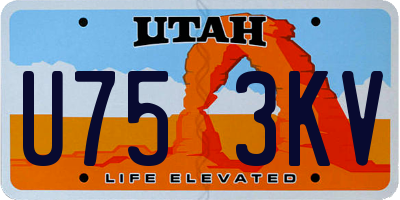 UT license plate U753KV