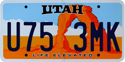 UT license plate U753MK