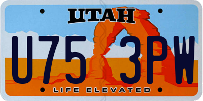 UT license plate U753PW