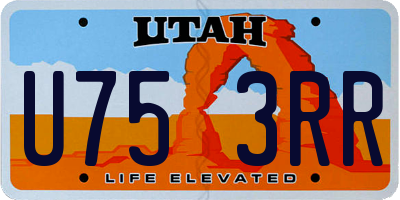 UT license plate U753RR