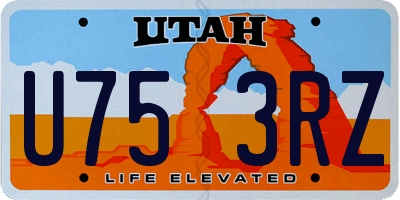 UT license plate U753RZ