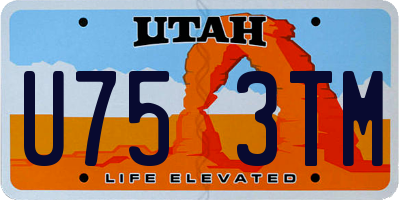 UT license plate U753TM