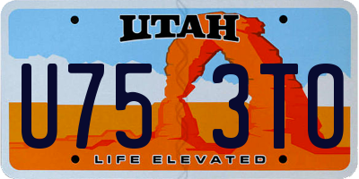 UT license plate U753TO
