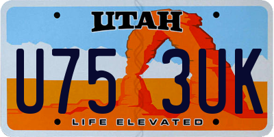 UT license plate U753UK