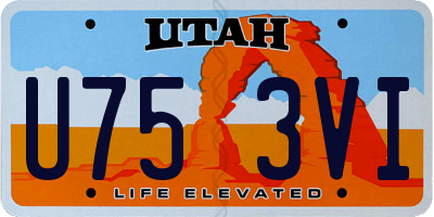 UT license plate U753VI
