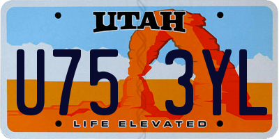 UT license plate U753YL