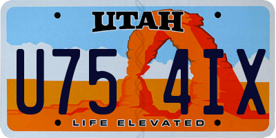 UT license plate U754IX