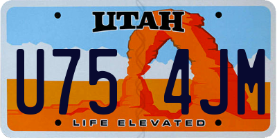 UT license plate U754JM