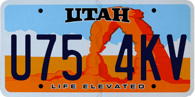 UT license plate U754KV