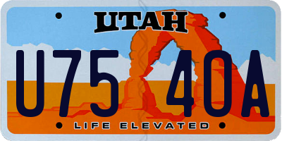 UT license plate U754OA