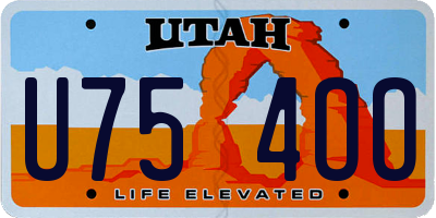 UT license plate U754OO