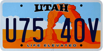 UT license plate U754OV