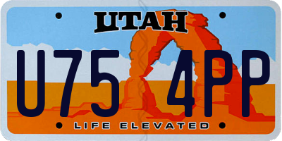 UT license plate U754PP