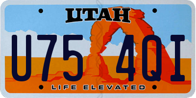 UT license plate U754QI
