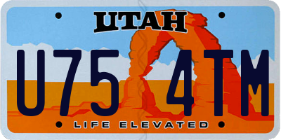 UT license plate U754TM