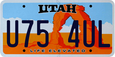 UT license plate U754UL