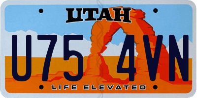 UT license plate U754VN