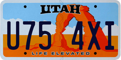 UT license plate U754XI