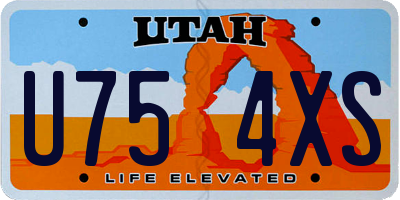 UT license plate U754XS