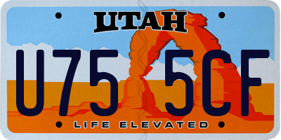UT license plate U755CF