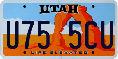 UT license plate U755CU