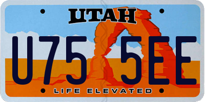 UT license plate U755EE